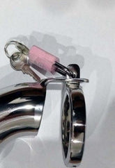 Solid Cock Cage With Removable Urethral Plug